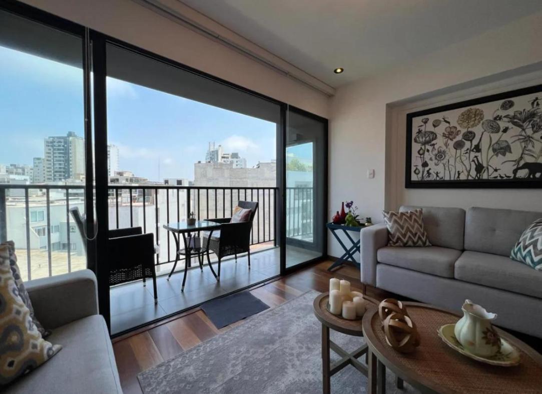 ليما Exclusivo Y Moderno Depa En Miraflores Vista Al Mar Y A La Ciudad Amoblado Apartments المظهر الخارجي الصورة